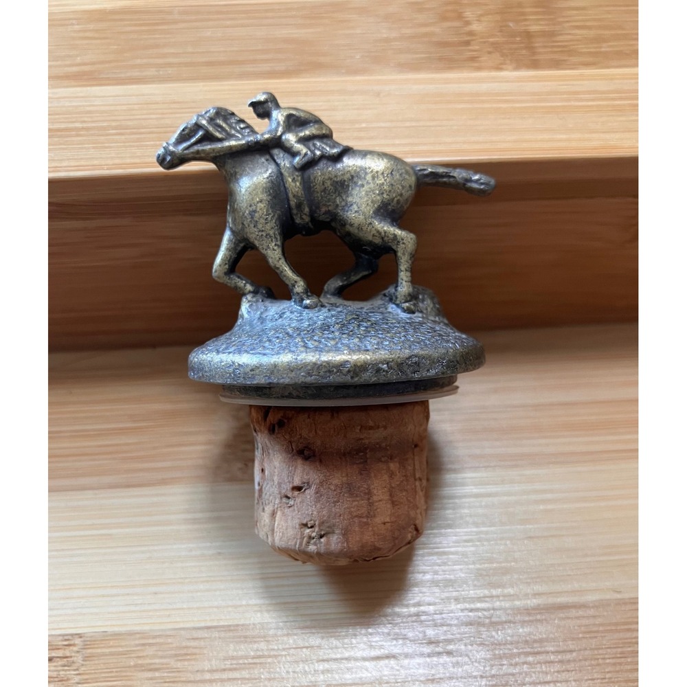 Blanton's Bottle Stopper OS Bronze Tone Horse Jockey Letter L Collectible